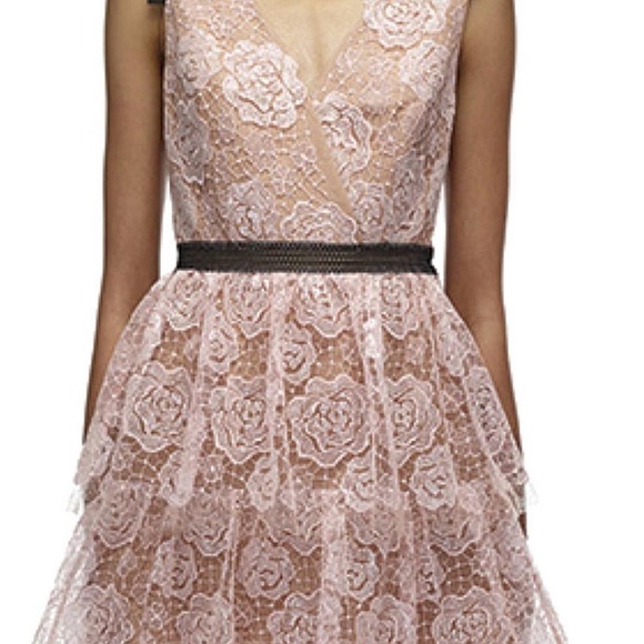 Sweet Self Portrait Starlet Lace Rose Mini Dress Sz 8US/12UK NWT - Picture 2 of 15